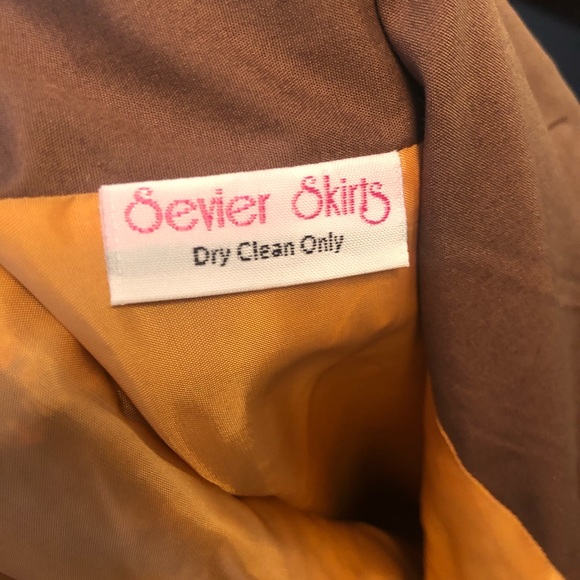 Sevier Skirts Floral Tweed Wool Vintage Fall Winter MIDI Skirt Medium - Picture 4 of 6